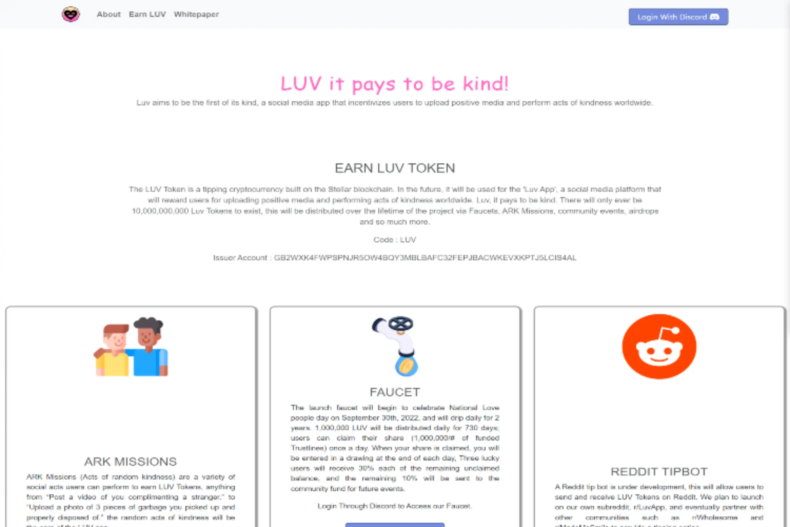 Luv app project dashboard image